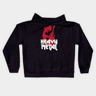 Heavy Metal Rock Guitar Player Kids Hoodie